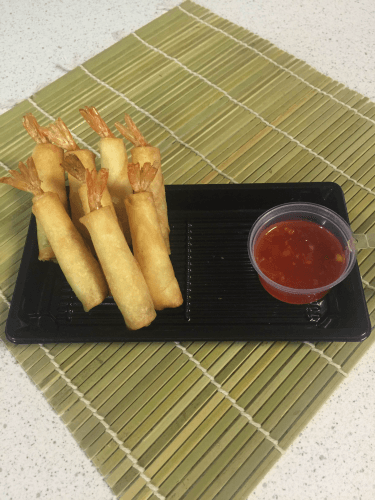 Mini shrimp loempia's