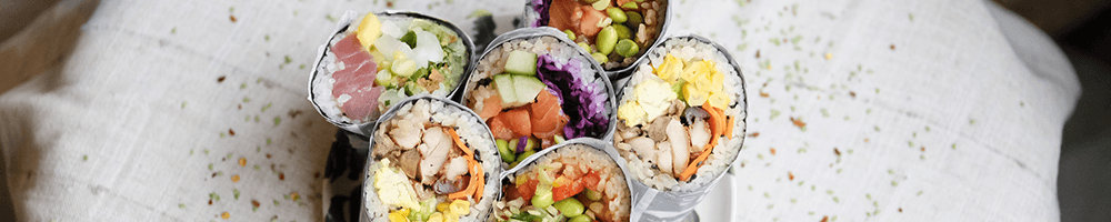 Signature sushi burrito rolls