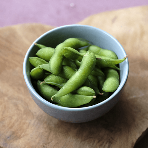 Steamed edamame beans
