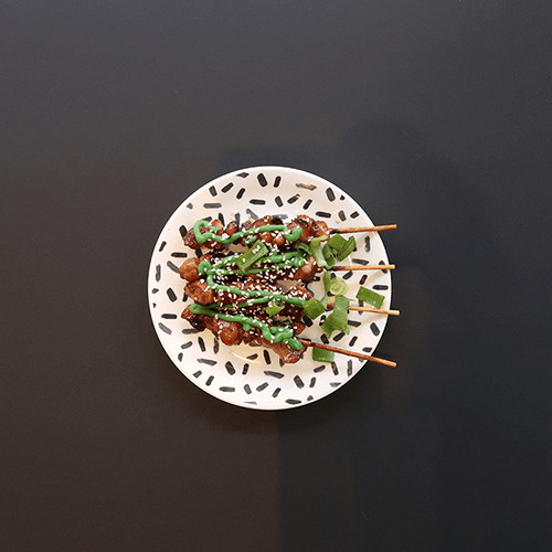 Wasabi yakitori skewers