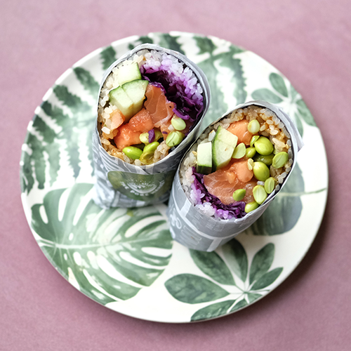 Salmon soul burrito