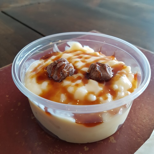 Rijstpudding met karamel-mars topping