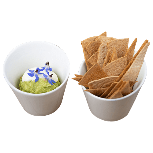 Guacamole met tortilla chips