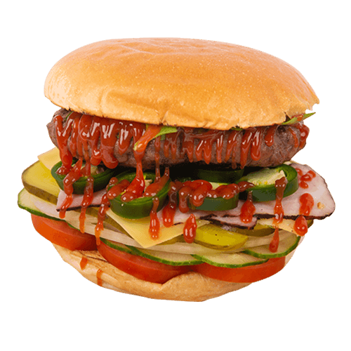 Hot en spicy burger