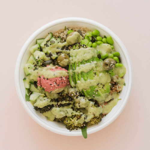 Green avocado bowl