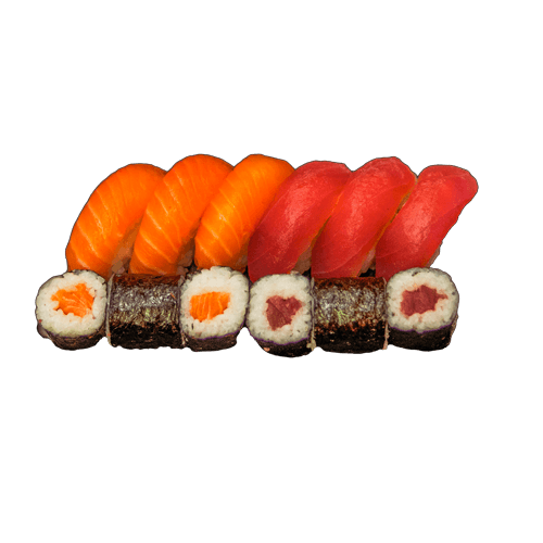 Call it sushi salmon en tuna for one