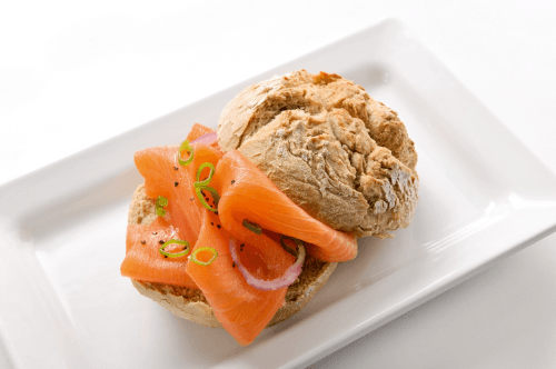 Smoked salmon sandwich