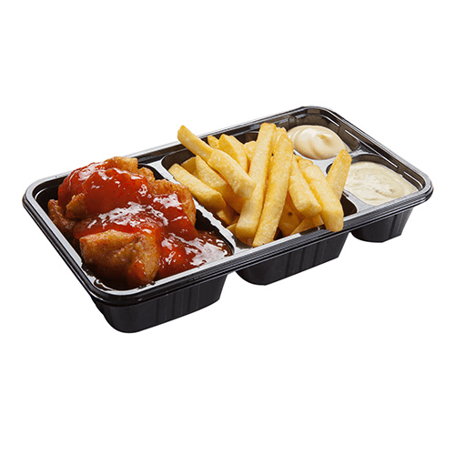 Combi menu kibbeling in Oosterse saus