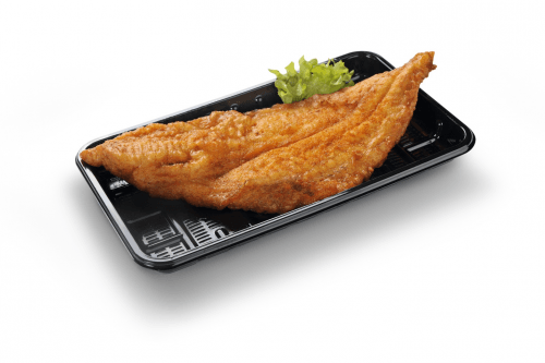 Deep fried plaice fillets