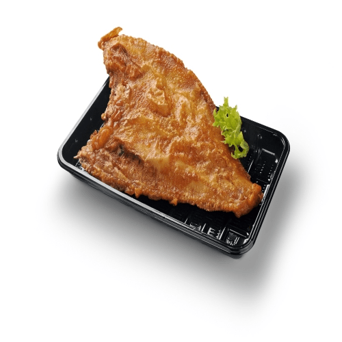 Deep fried plaice