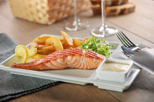Menu grilled salmon