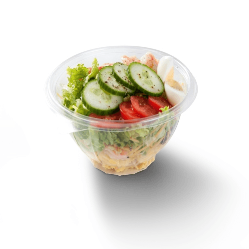 Nordic salad with shrimps