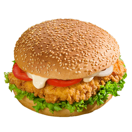 Crunchy chicken burger