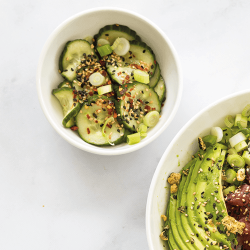 Marinated cucumber salad