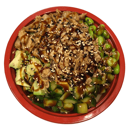 Poke grilled tuna