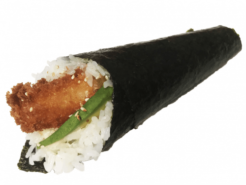 Temaki tempura ebi handroll