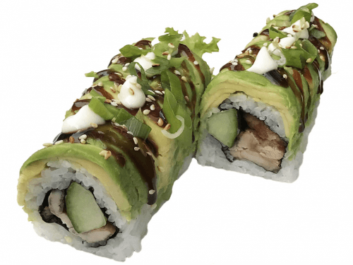 Uramaki softshell chicken roll