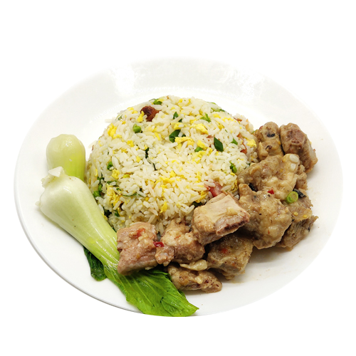 Gebakken rijst met spareribs