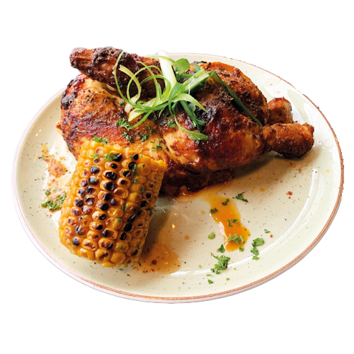 Half rotisserie chicken