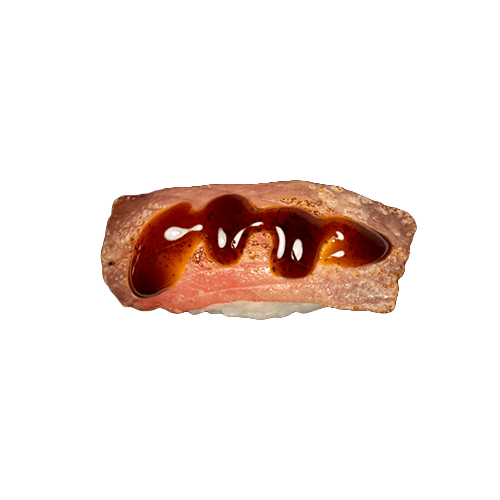 Flamed maguro nigiri