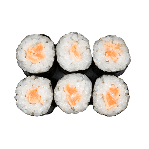 Flamed sake maki
