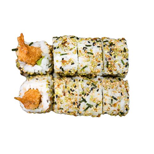 Fried ebi furikake roll