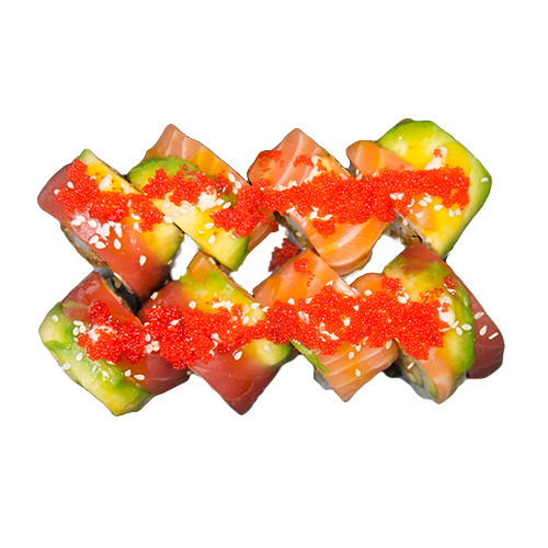 Rainbow dragon roll