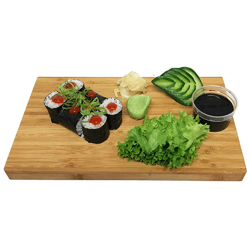 Spicy tonijn en komkommer hosomaki
