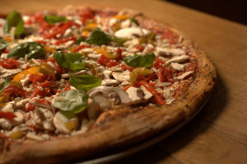 Pizza vegetale slice