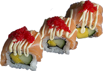 Mango salmon inside out maki
