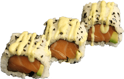 Salmon cheese inside out maki