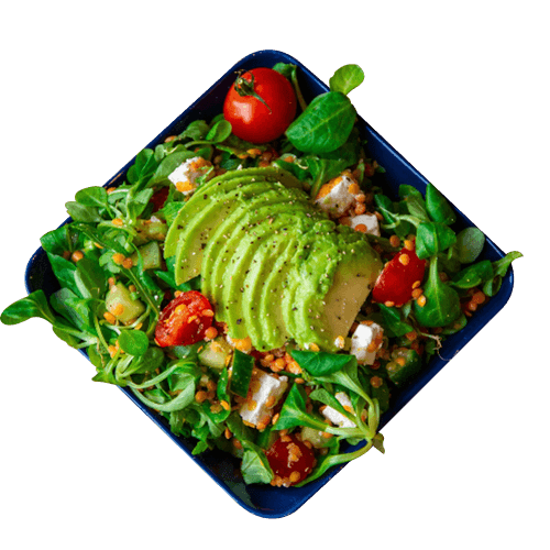 Rode linzen salade