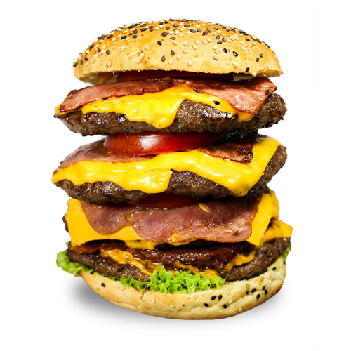 Quadruple bypas burger 800 grams