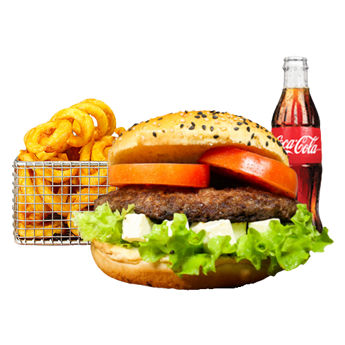 Greek burger menu 125 grams