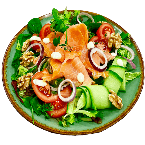 Gerookte zalm salade