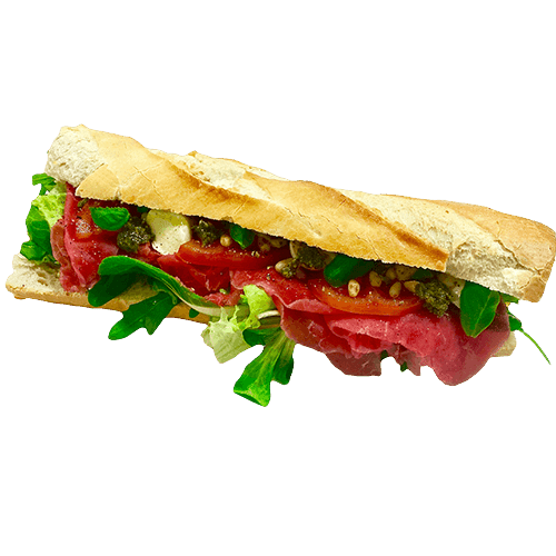 Half stokbrood carpaccio