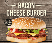 XL Bacon cheeseburger