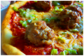 Eco pizza barbecue meatball Italian