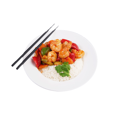 Wokschotel garnalen