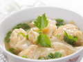 Shrimp dumplings soup