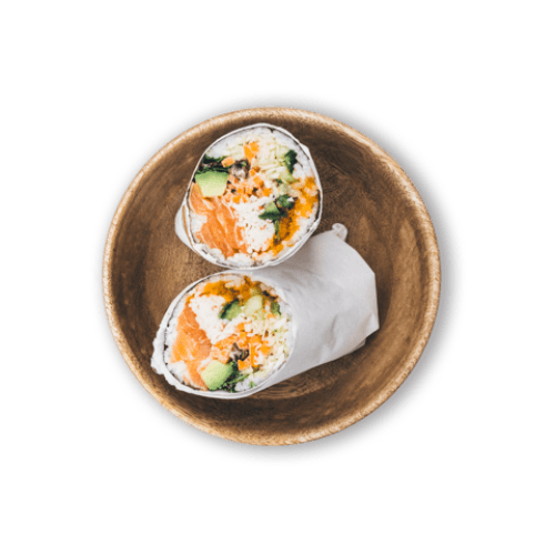 Sushi burrito California sunset