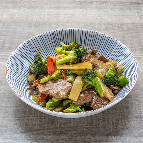Plakjes ossenhaas met broccoli