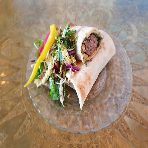 Lamb kebab wrap