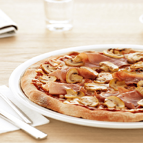 Pizza prosciutto e funghi
