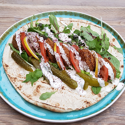 The classic Syrian falafel wrap