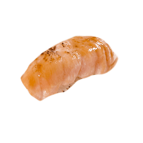 Geflambeerde zalm nigiri
