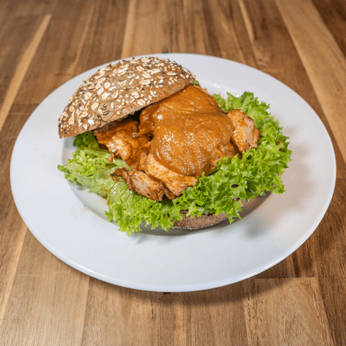 Chicken satay sandwich