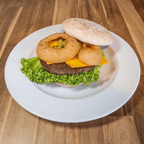 Onion cheeseburger