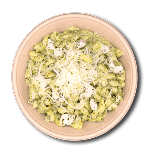 Pasta pollo al pesto