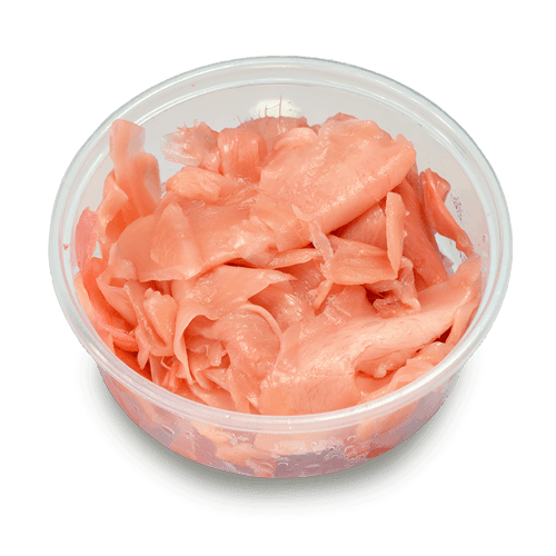 Cup of sliced ginger